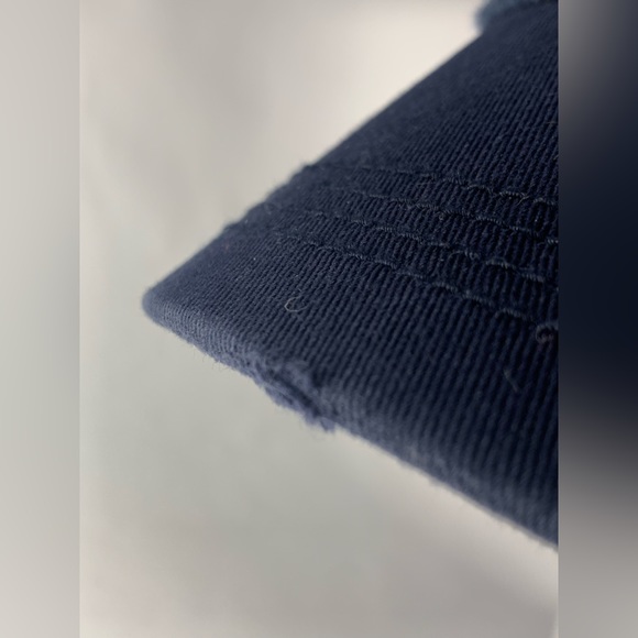 AM Eagle Spell Out Distressed Hat Dark Blue Snapback Knit Trucker Cap - Picture 7 of 7